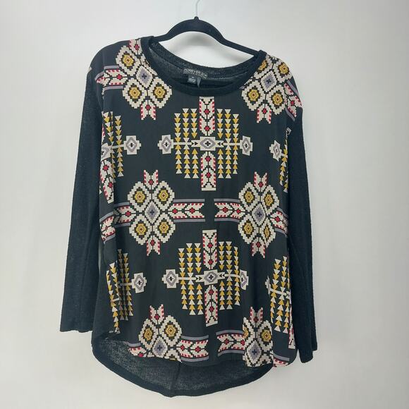Ladies Sweaters - Forever 21 Womens Plus Sz 2X Aztec Southwestern Print Light Sweater